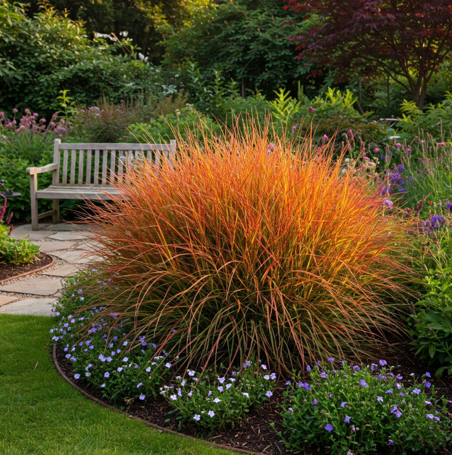 Miscanthus ‘Fire Dragon’ Maiden Grass- 2 plants